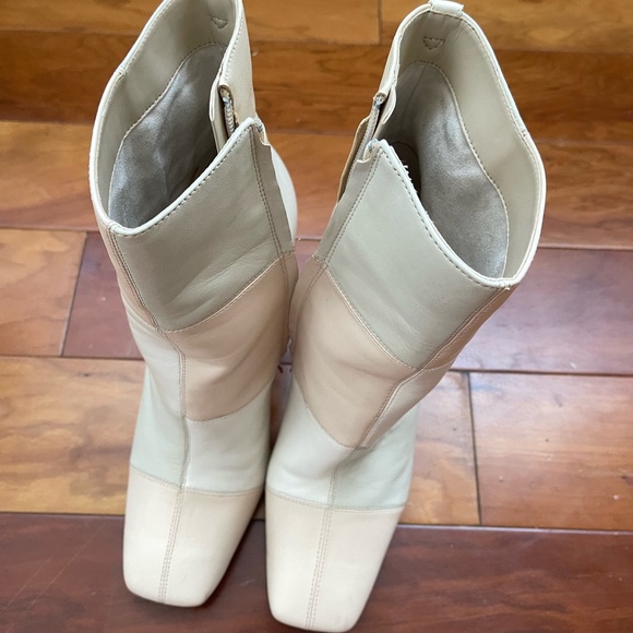 Sam Edelman Olina Square-Toe Patchwork Leather Ankle Boots - Picture 6 of 8